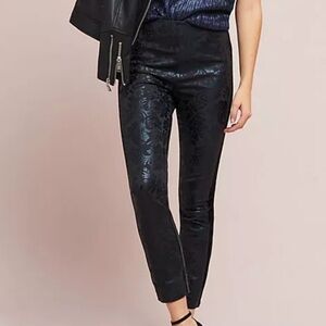 NWT Anthropologie The Essential Foil-Printed Tuxedo Trousers Size 2